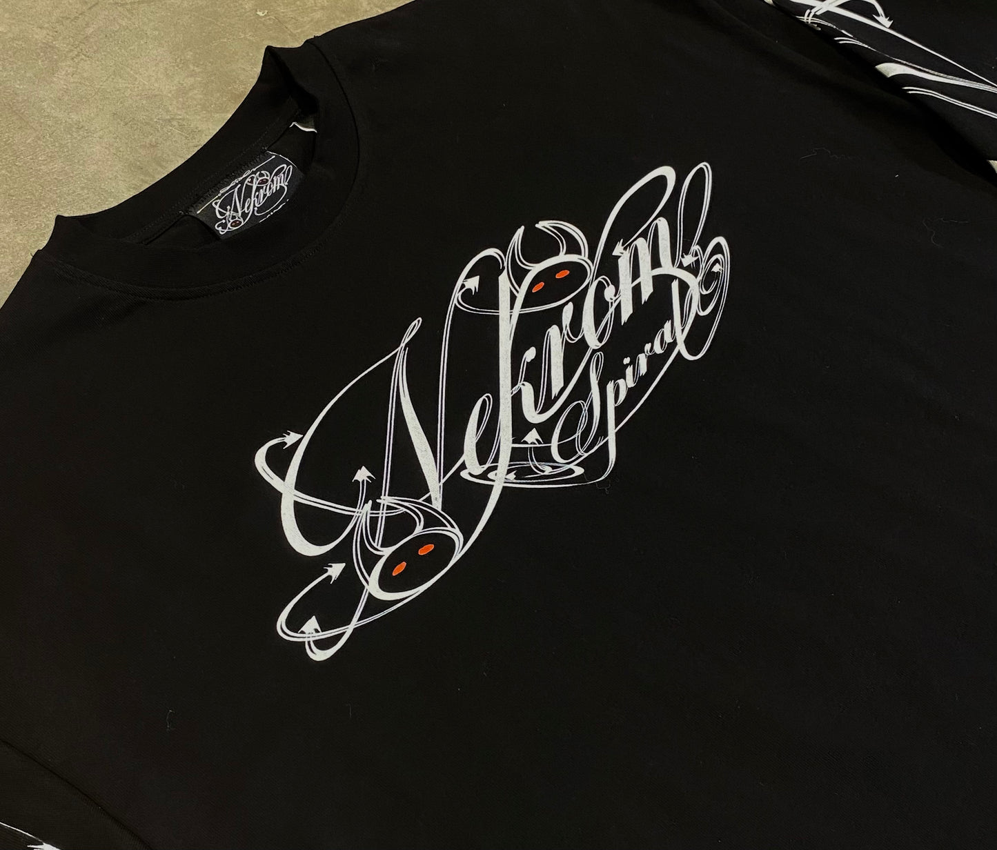 Spiral LS Tee Calligraphic Black